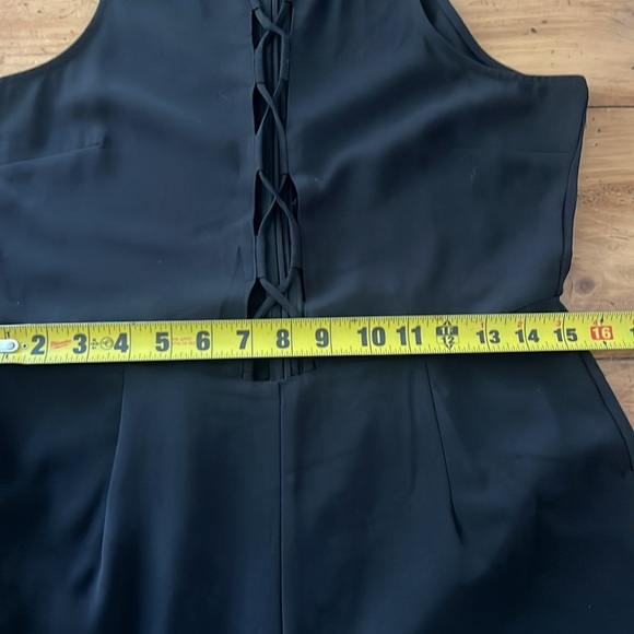 Missguided Black jumpsuit with lace up front size 12 - Picture 8 of 14